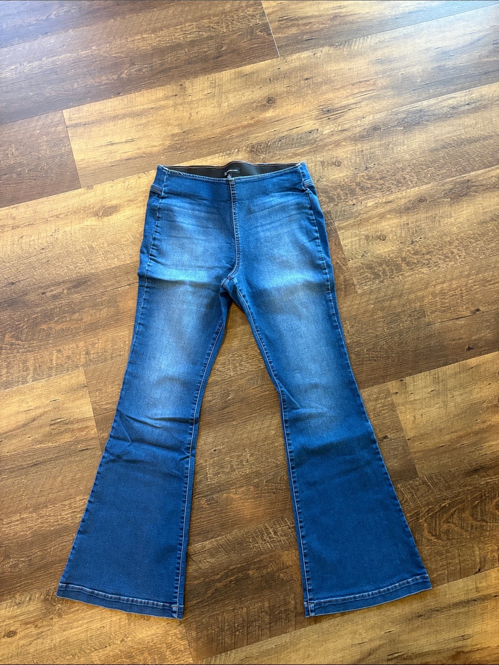 INC International Concepts Blue Flare Jeans - Mid Wash